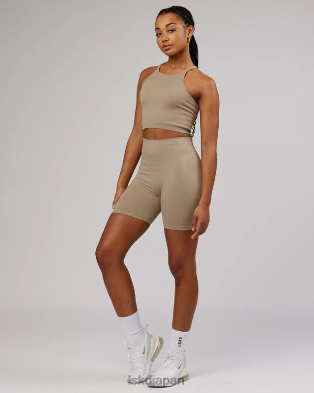 ミニマルシームレスクロップリブタンク - トープ LSKD 女性 衣服 082HP200