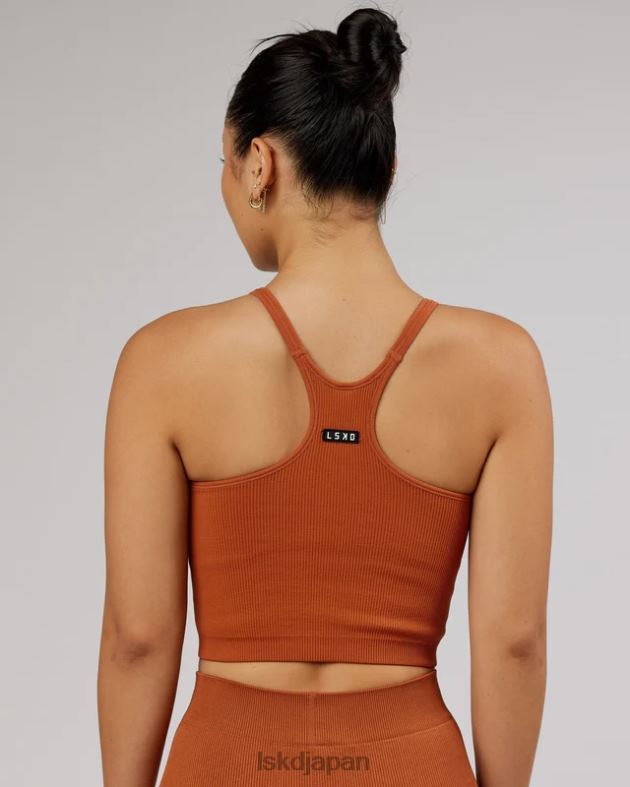 ミニマルシームレスクロップリブタンク - オーバーン LSKD 女性 衣服 082HP202