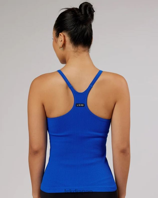 最小限のシームレスなリブタンク - 強いブルー LSKD 女性 衣服 082HP211