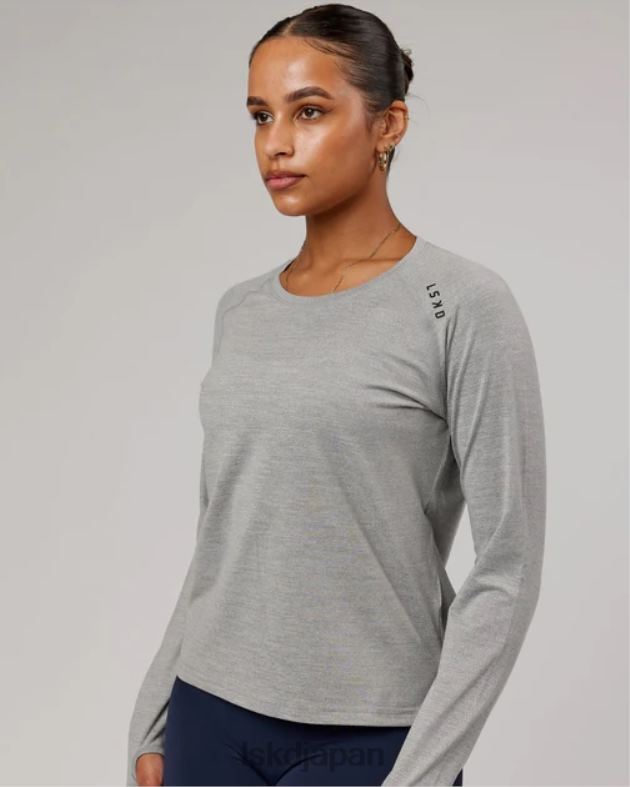 パフォーム ヴェイパーフロクス LS ティー - LT グレー マール LSKD 女性 衣服 082HP281