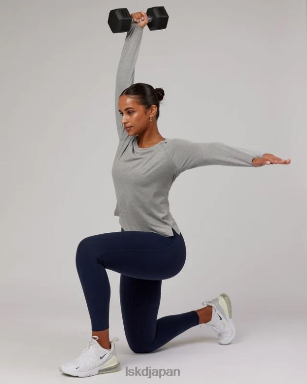 パフォーム ヴェイパーフロクス LS ティー - LT グレー マール LSKD 女性 衣服 082HP281