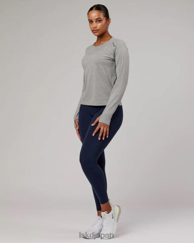 パフォーム ヴェイパーフロクス LS ティー - LT グレー マール LSKD 女性 衣服 082HP281