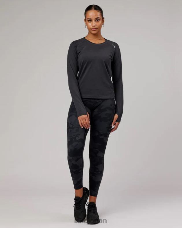 パフォーム ヴェイパーフロクス LS Tシャツ - ブラックメール LSKD 女性 衣服 082HP283