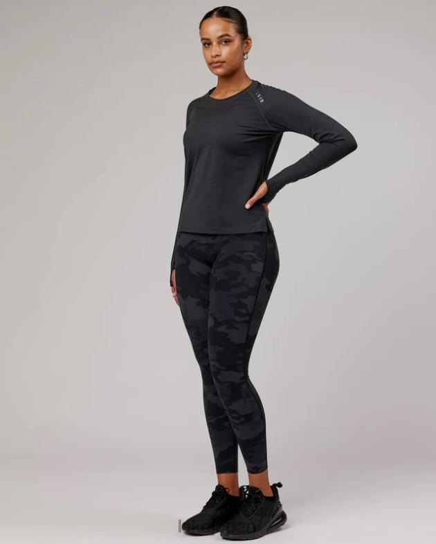 パフォーム ヴェイパーフロクス LS Tシャツ - ブラックメール LSKD 女性 衣服 082HP283