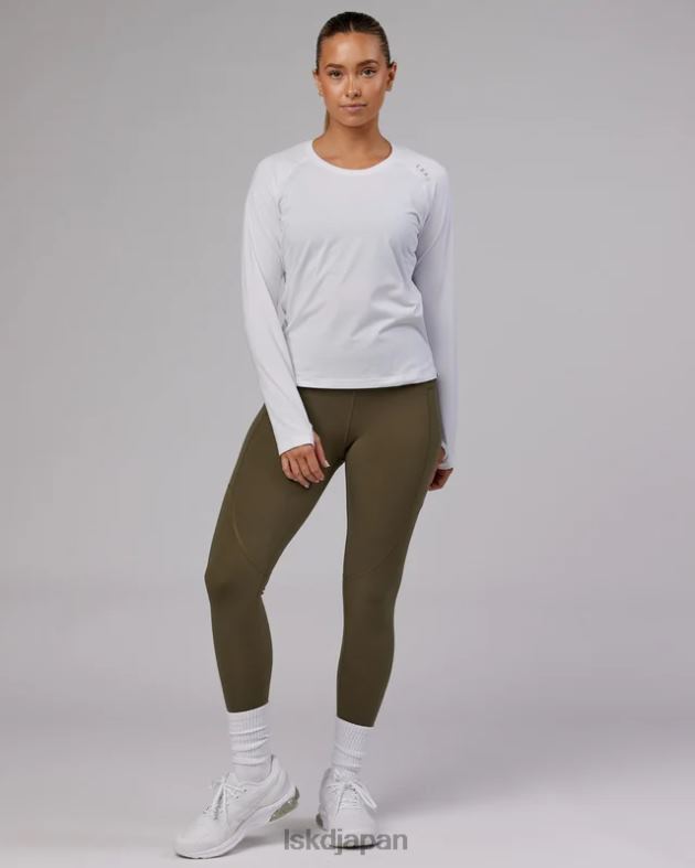 パフォーム ヴェイパーフロクス LS Tシャツ - ホワイトメール LSKD 女性 衣服 082HP285