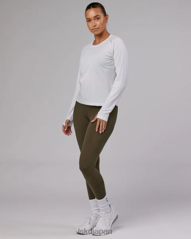 パフォーム ヴェイパーフロクス LS Tシャツ - ホワイトメール LSKD 女性 衣服 082HP285