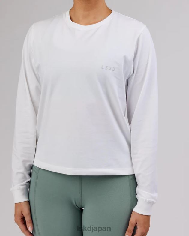 デラックス ピマフレックス LS T シャツ - ホワイト LSKD 女性 衣服 082HP291