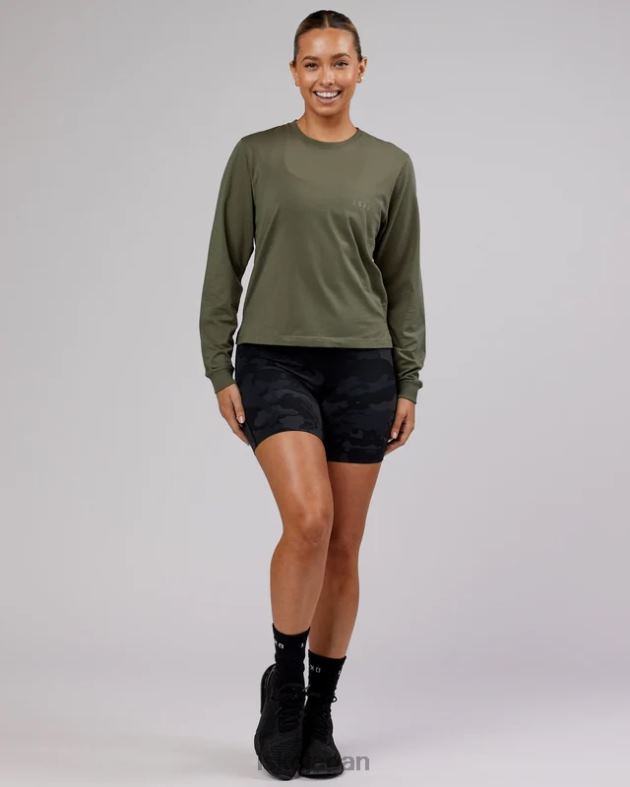 デラックス ピマフレックス LS T シャツ - オリーブフェード LSKD 女性 衣服 082HP294