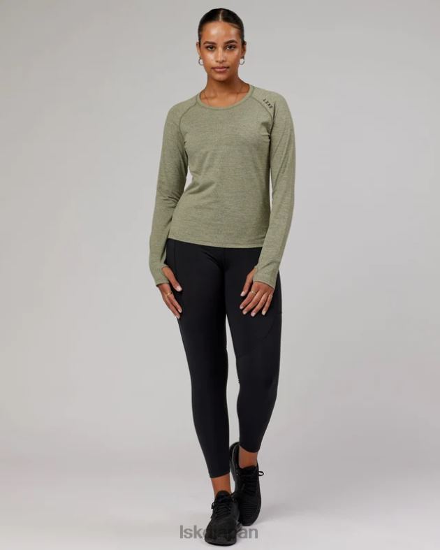 パフォーム ヴェイパーフロクス LS Tシャツ - オリーブマール LSKD 女性 衣服 082HP304