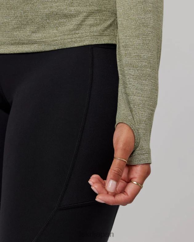 パフォーム ヴェイパーフロクス LS Tシャツ - オリーブマール LSKD 女性 衣服 082HP304