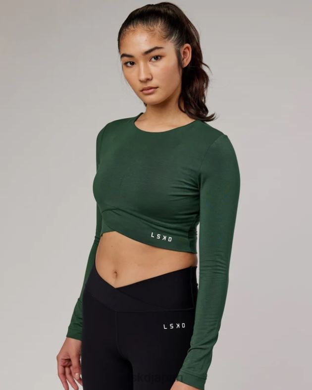 ラップされた LS T シャツ - 松葉 LSKD 女性 衣服 082HP333