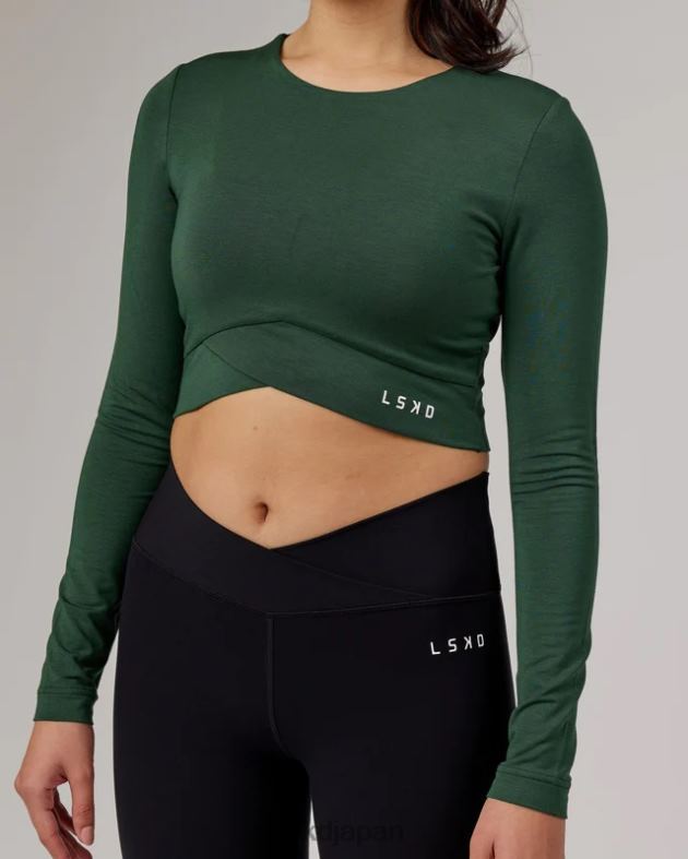 ラップされた LS T シャツ - 松葉 LSKD 女性 衣服 082HP333