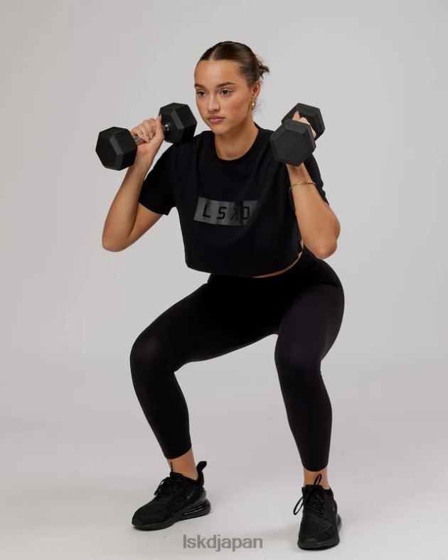 Rapid FLXDRY クロップド T シャツ - ブラック LSKD 女性 衣服 082HP302