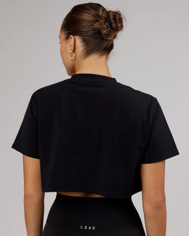 Rapid FLXDRY クロップド T シャツ - ブラック LSKD 女性 衣服 082HP302