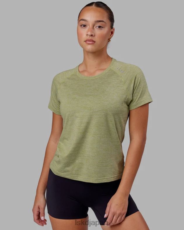 パフォーム ヴェイパーフレックス T シャツ - モス ストーン マール LSKD 女性 衣服 082HP220