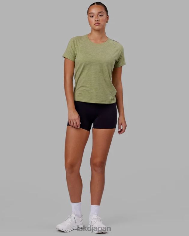 パフォーム ヴェイパーフレックス T シャツ - モス ストーン マール LSKD 女性 衣服 082HP220