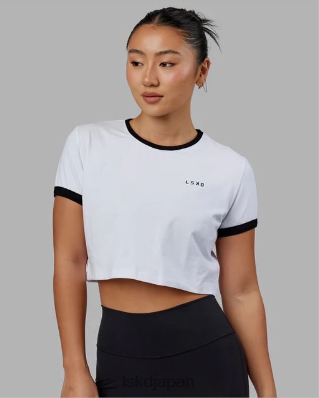 エクセル リンガー T シャツ - ホワイトブラック LSKD 女性 衣服 082HP242