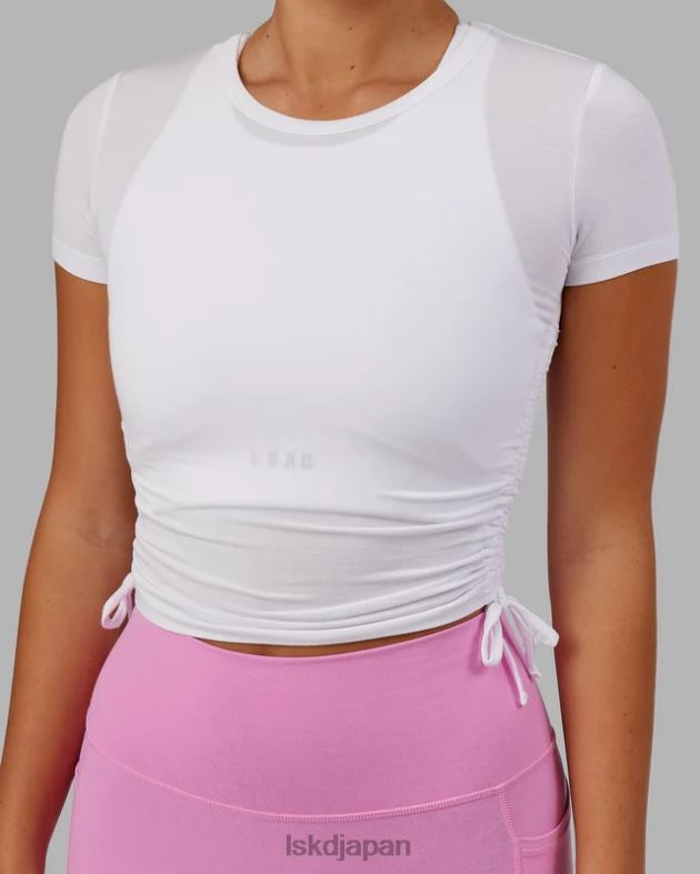 キックオンクロップドTシャツ - ホワイト LSKD 女性 衣服 082HP266