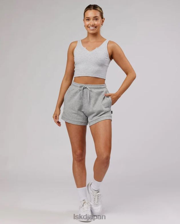 フィールドリブ V ネックタンク - LT グレーメランジ LSKD 女性 衣服 082HP189