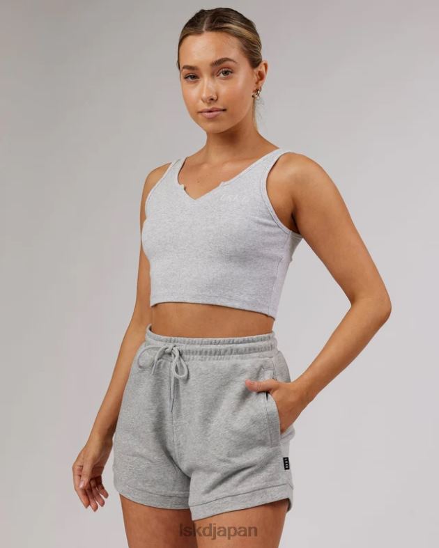 フィールドリブ V ネックタンク - LT グレーメランジ LSKD 女性 衣服 082HP189