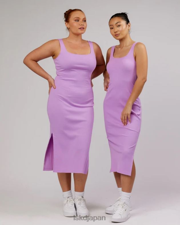 ava リブタンクドレス - ライラック LSKD 女性 衣服 082HP502
