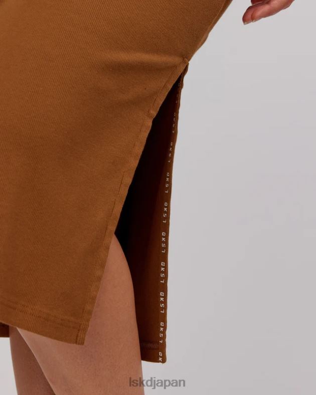 ava リブタンクドレス - キャメル LSKD 女性 衣服 082HP503