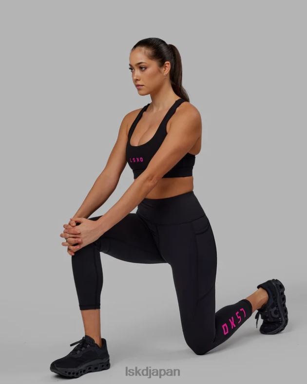 rep 7/8 レギンス - ブラックネオンマゼンタ LSKD 女性 衣服 082HP601