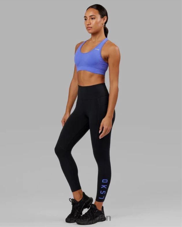 rep 7/8 レギンス - ブラックコーンフラワーブルー LSKD 女性 衣服 082HP730