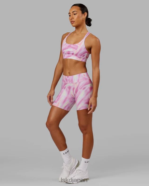 rxd ミッドレングス バイク ショート - ユーフォリア プリント ピンク LSKD 女性 衣服 082HP637