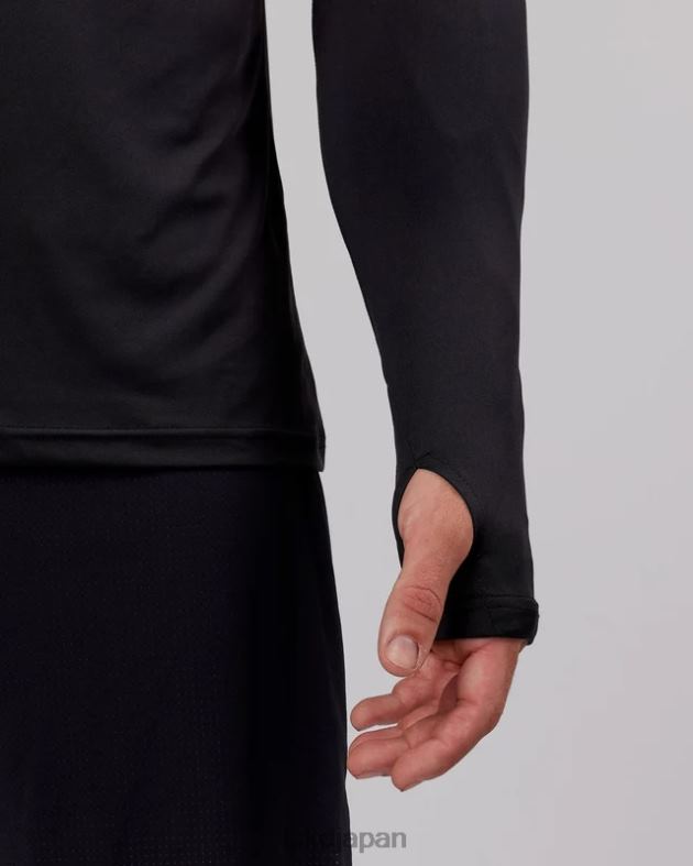 流線型 1/4 ジップ アクティブ ロング スリーブ - ブラック LSKD 男性 衣服 082HP984