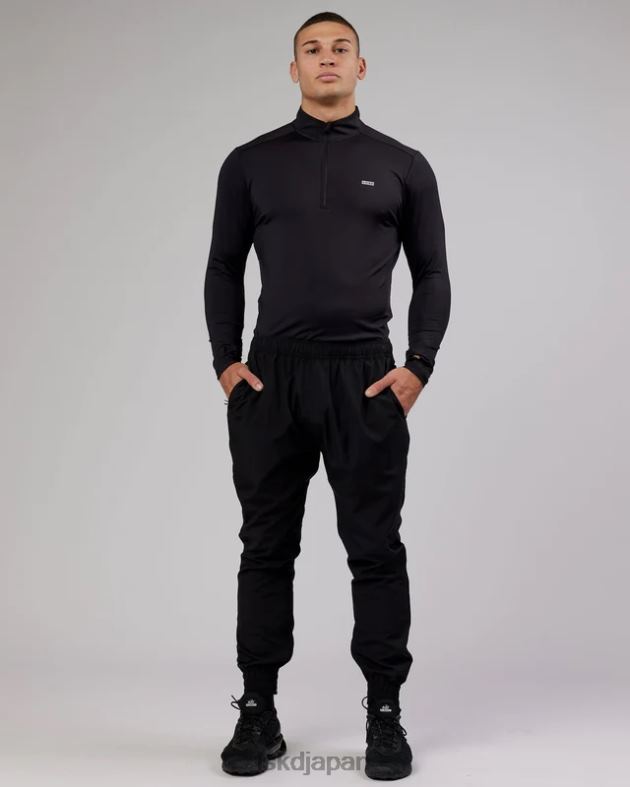 流線型 1/4 ジップ アクティブ ロング スリーブ - ブラック LSKD 男性 衣服 082HP984