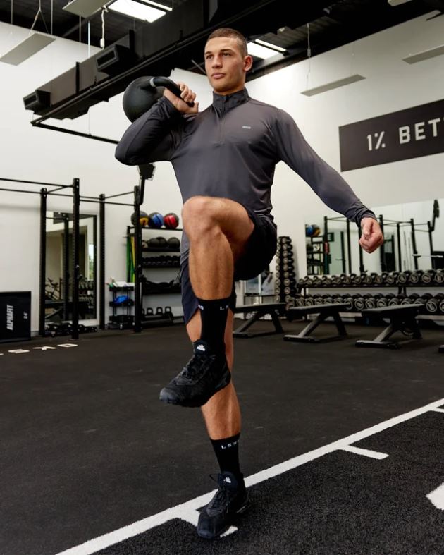 流線型 1/4 ジップ アクティブ ロング スリーブ - アスファルト LSKD 男性 衣服 082HP985