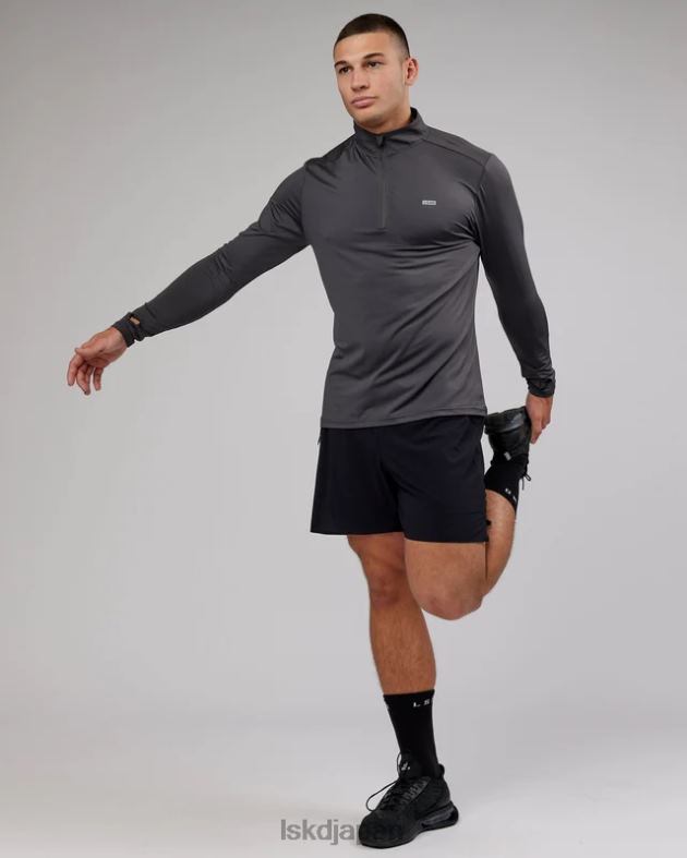 流線型 1/4 ジップ アクティブ ロング スリーブ - アスファルト LSKD 男性 衣服 082HP985