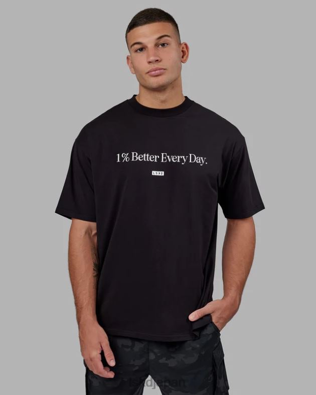 1% ベター FLXCOTTON T シャツ オーバーサイズ - ブラック LSKD ユニセックス 衣服 082HP227