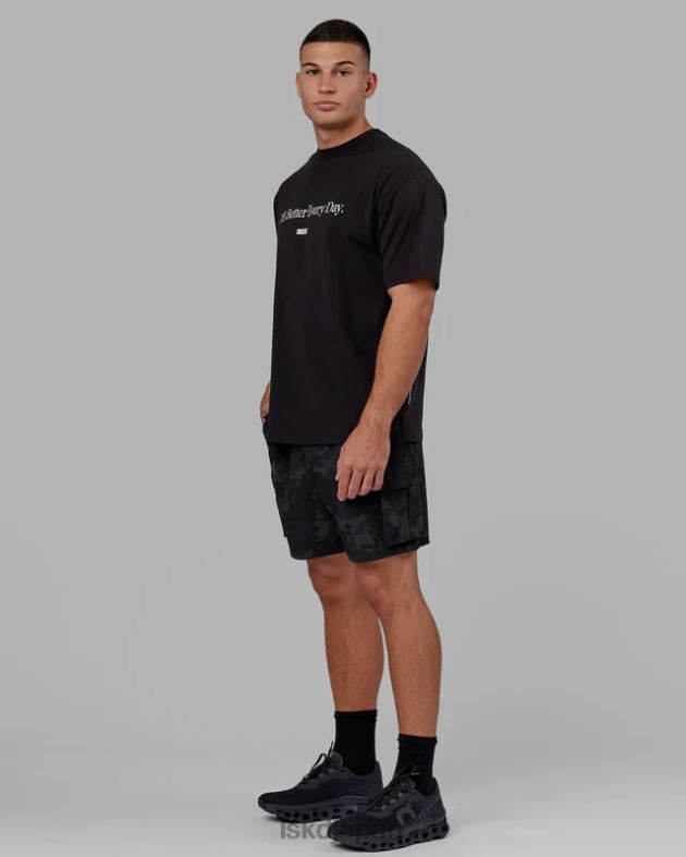 1% ベター FLXCOTTON T シャツ オーバーサイズ - ブラック LSKD ユニセックス 衣服 082HP227