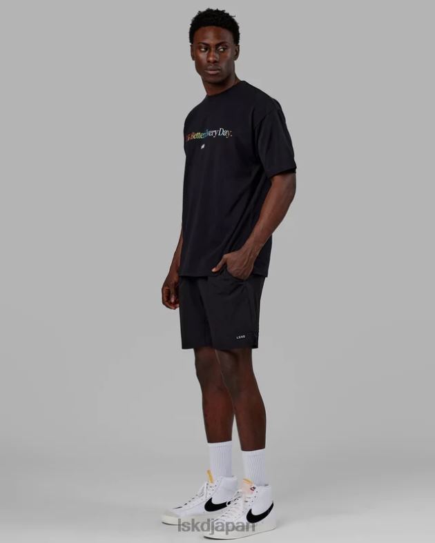 1% 優れた FLXコットン T シャツ オーバーサイズ - プライドブラック LSKD ユニセックス 衣服 082HP228