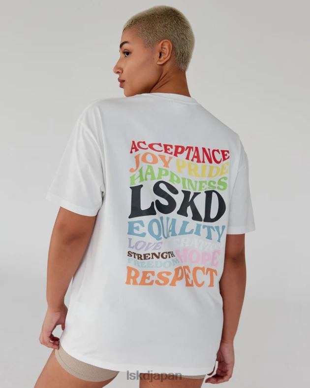 Amplify FLXコットン T シャツ オーバーサイズ - オフホワイト LSKD ユニセックス 衣服 082HP315