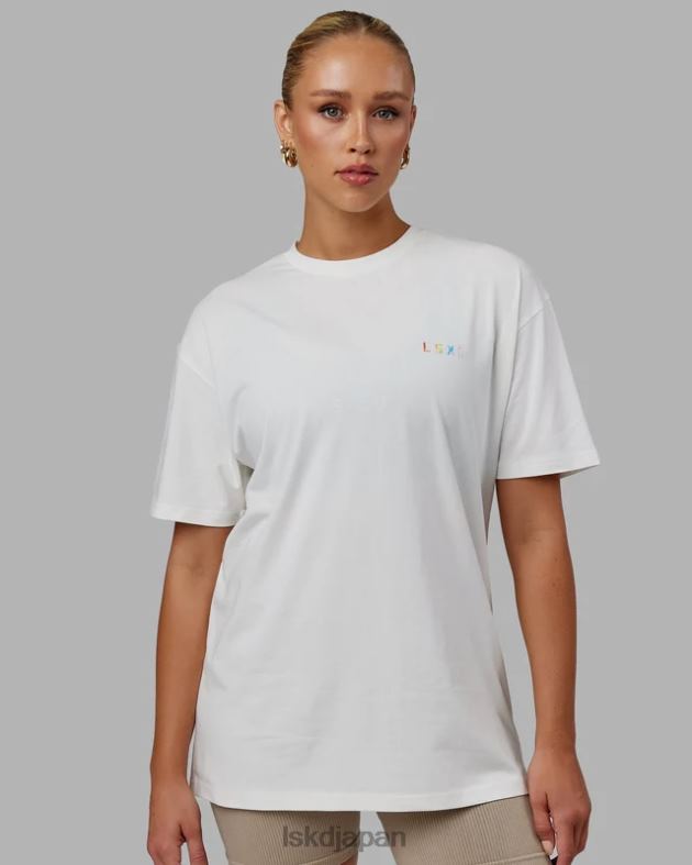 Amplify FLXコットン T シャツ オーバーサイズ - オフホワイト LSKD ユニセックス 衣服 082HP315