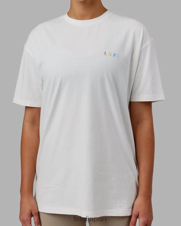 Amplify FLXコットン T シャツ オーバーサイズ - オフホワイト LSKD ユニセックス 衣服 082HP315