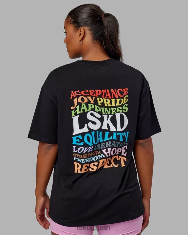 Amplify FLXコットン T シャツ オーバーサイズ - ブラック LSKD ユニセックス 衣服 082HP316