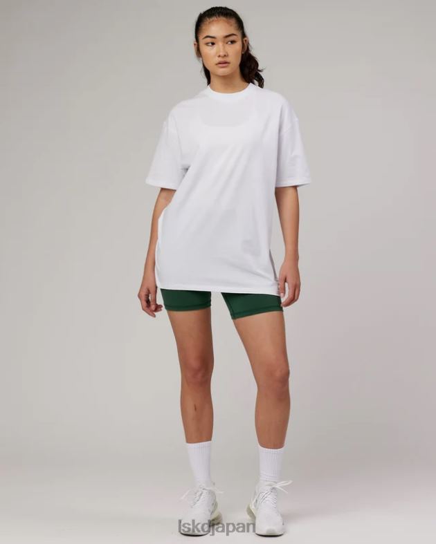 Downlow FLXCOTTON オーバーサイズ T シャツ - ホワイト LSKD ユニセックス 衣服 082HP296