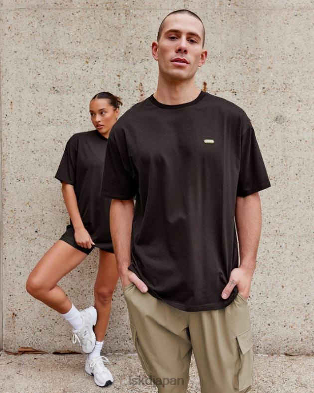 カプセル FLXコットン T シャツ オーバーサイズ - ダークウォルナット LSKD ユニセックス 衣服 082HP218