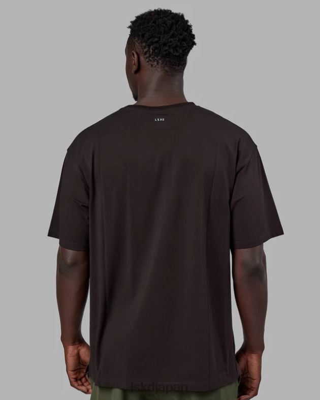 カプセル FLXコットン T シャツ オーバーサイズ - ダークウォルナット LSKD ユニセックス 衣服 082HP218