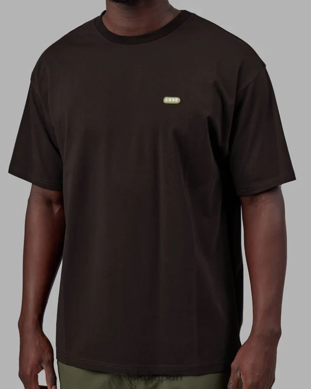 カプセル FLXコットン T シャツ オーバーサイズ - ダークウォルナット LSKD ユニセックス 衣服 082HP218