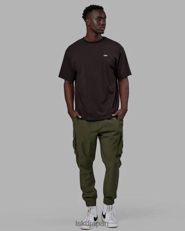 カプセル FLXコットン T シャツ オーバーサイズ - ダークウォルナット LSKD ユニセックス 衣服 082HP218