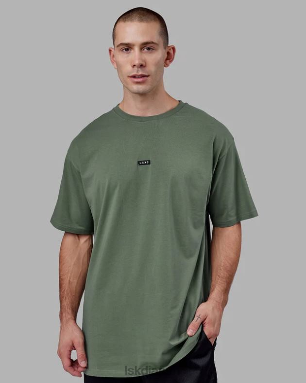 ファンダメンタルズ FLXコットン T シャツ延縄オーバーサイズ - ダークフォレスト LSKD 男性 衣服 082HP246