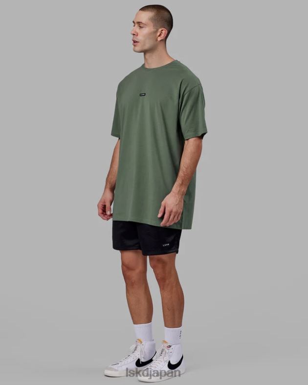 ファンダメンタルズ FLXコットン T シャツ延縄オーバーサイズ - ダークフォレスト LSKD 男性 衣服 082HP246