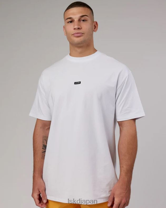 ファンダメンタルズ FLXコットン T シャツ延縄オーバーサイズ - ホワイト LSKD 男性 衣服 082HP264