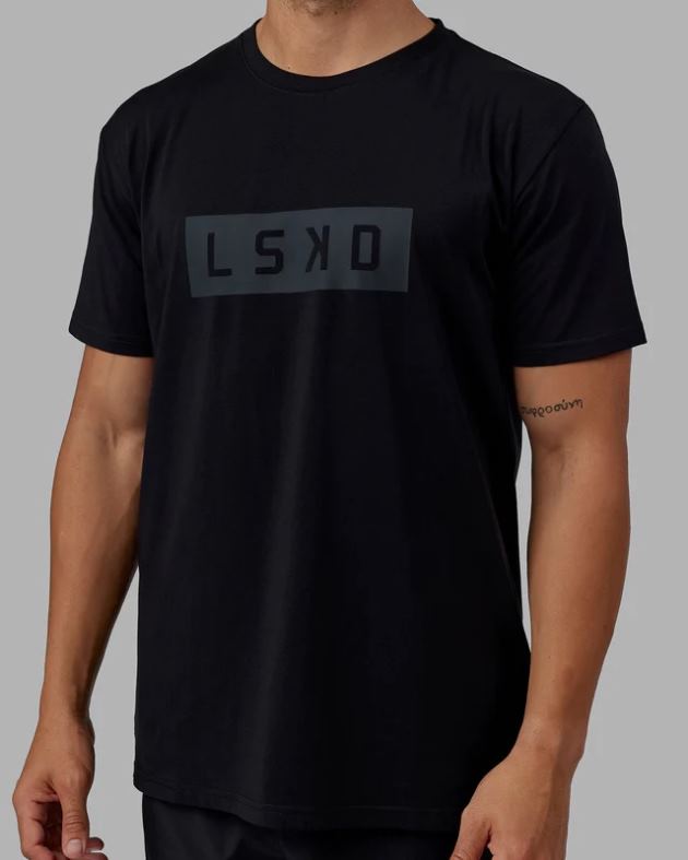 ストレングス FLXコットン T シャツ - ブラックブラック LSKD 男性 衣服 082HP921