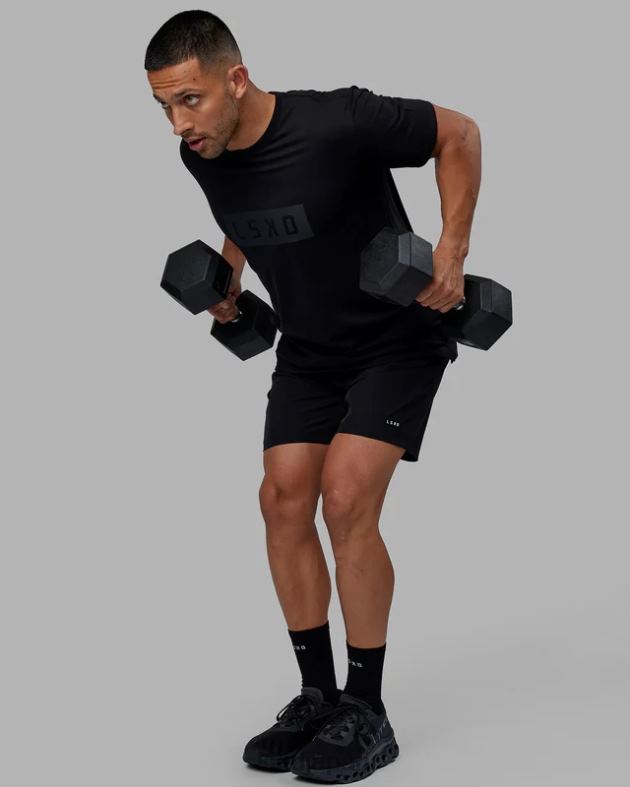 ストレングス FLXコットン T シャツ - ブラックブラック LSKD 男性 衣服 082HP921